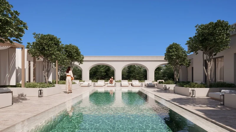 Rooftop pool deck