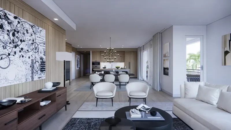Great room, alternate finish palette