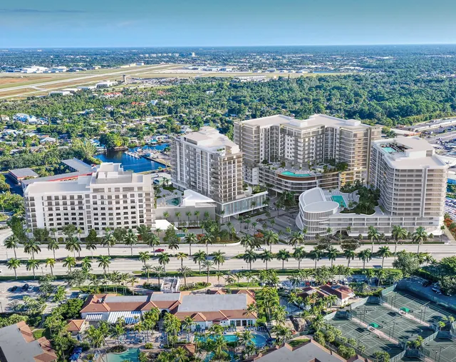 Elevated view across downtown