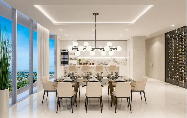 Dining space for evening entertaining