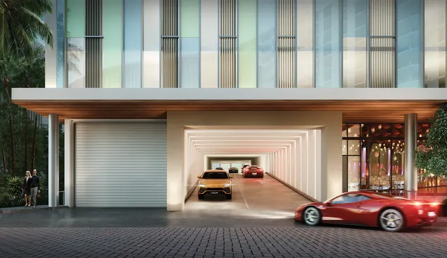 Private garage exterior