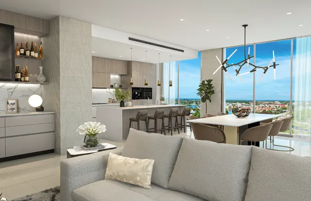 Chef's kitchen with oversized island
