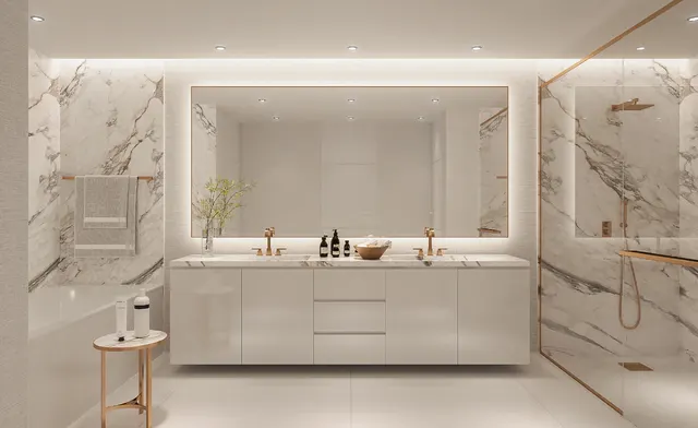 Spa-like owner's bath